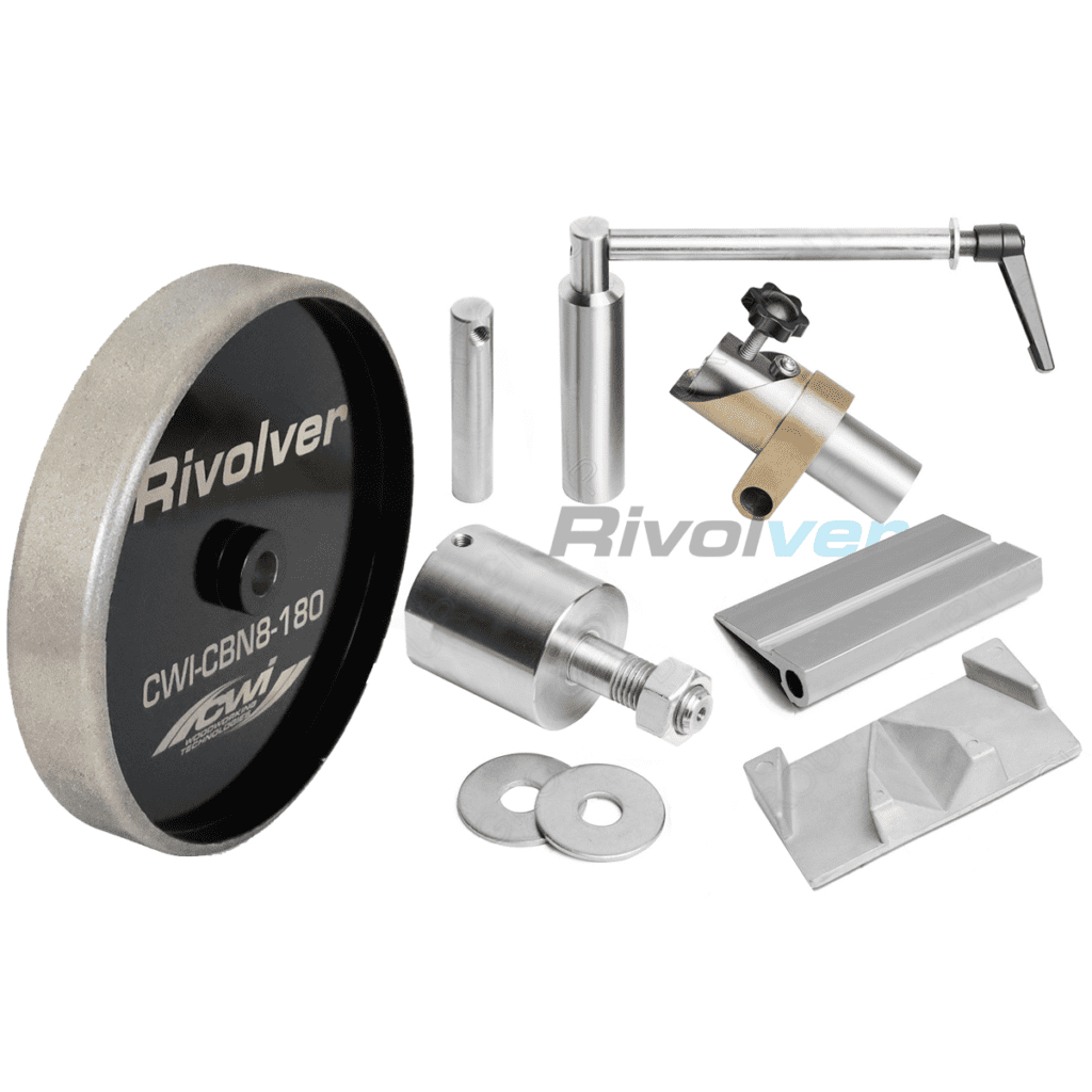 Rivolver CBN Wheel Sharpening Kit w. 220 Grit CBN Wheel, 1.25″ x 8 TPI